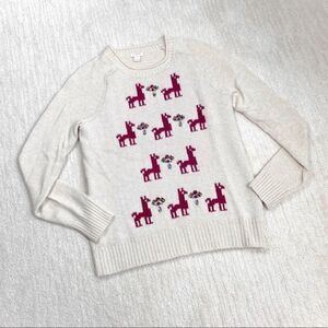 ✨ J Crew Jeweled Llama Wool Sweater